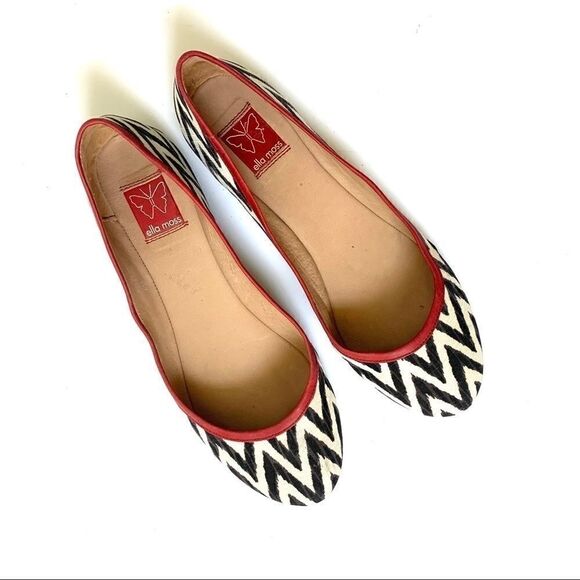 Ella Moss Chevron Ballet Flats - Picture 1 of 9
